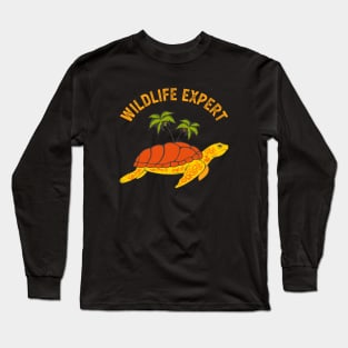 Wildlife Expert Turtle Zoo Keeper Animal Long Sleeve T-Shirt